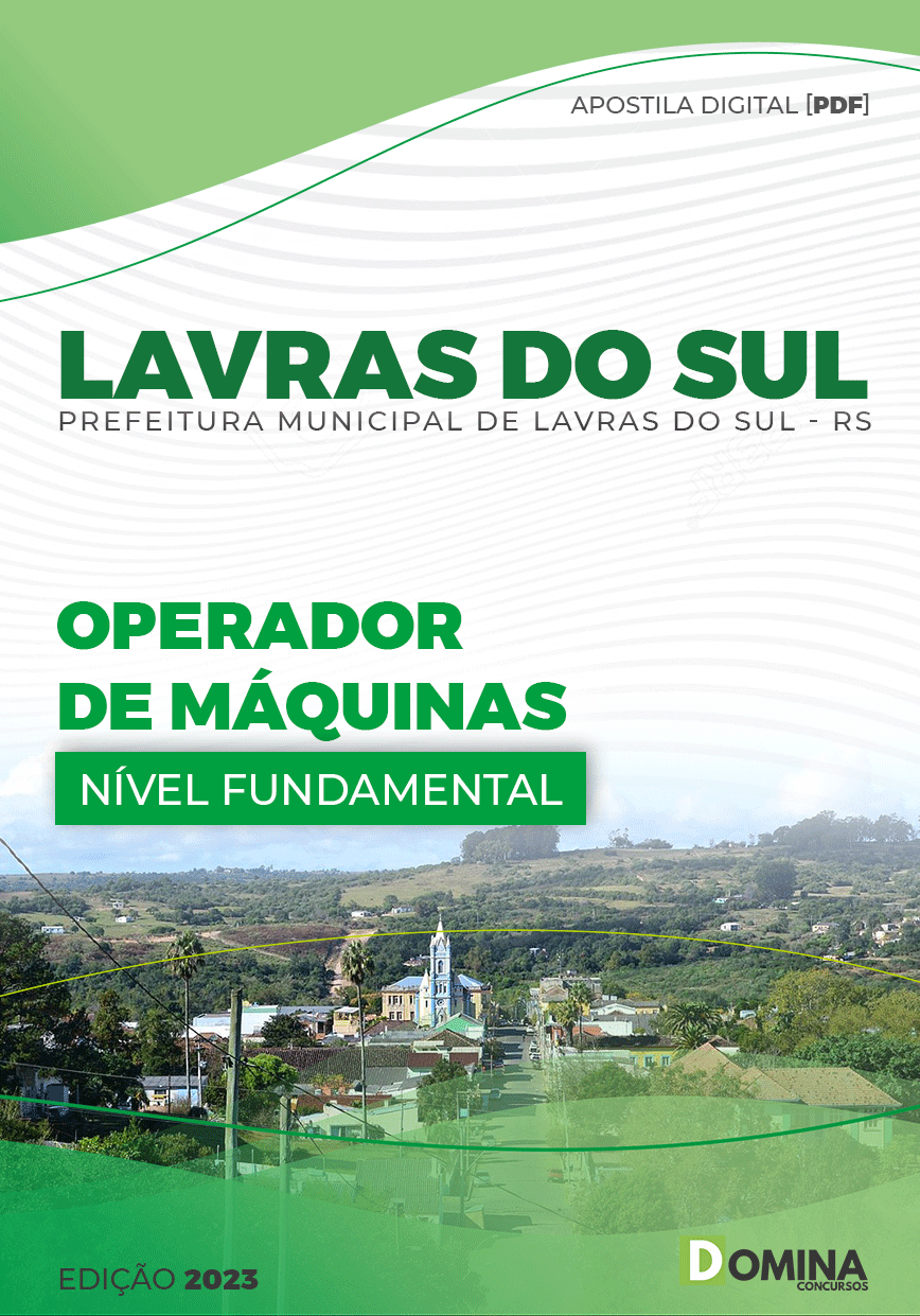 Apostila Pref Lavras do Sul RS 2023 Operador Máquinas