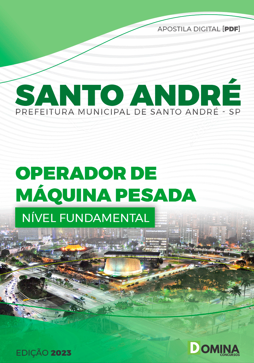 Apostila Pref Santo André SP 2023 Operador Máquina Pesada