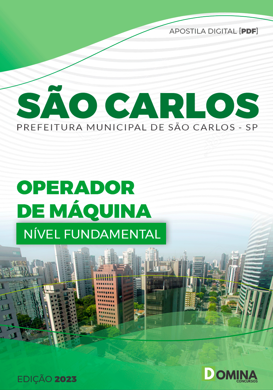 Apostila Digital Pref São Carlos SP 2023 Operador Máquinas