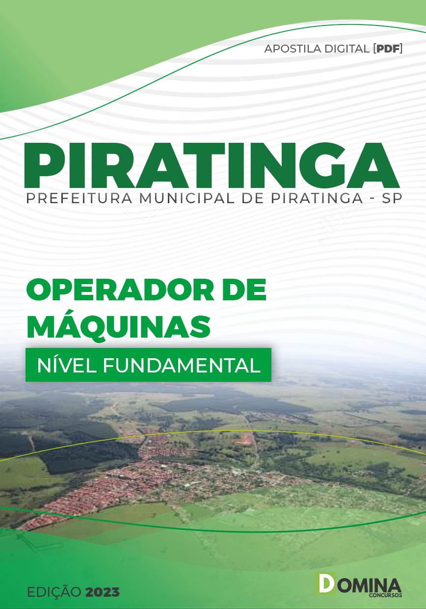 Apostila Concurso Pref Piratininga SP 2023 Operador Máquinas