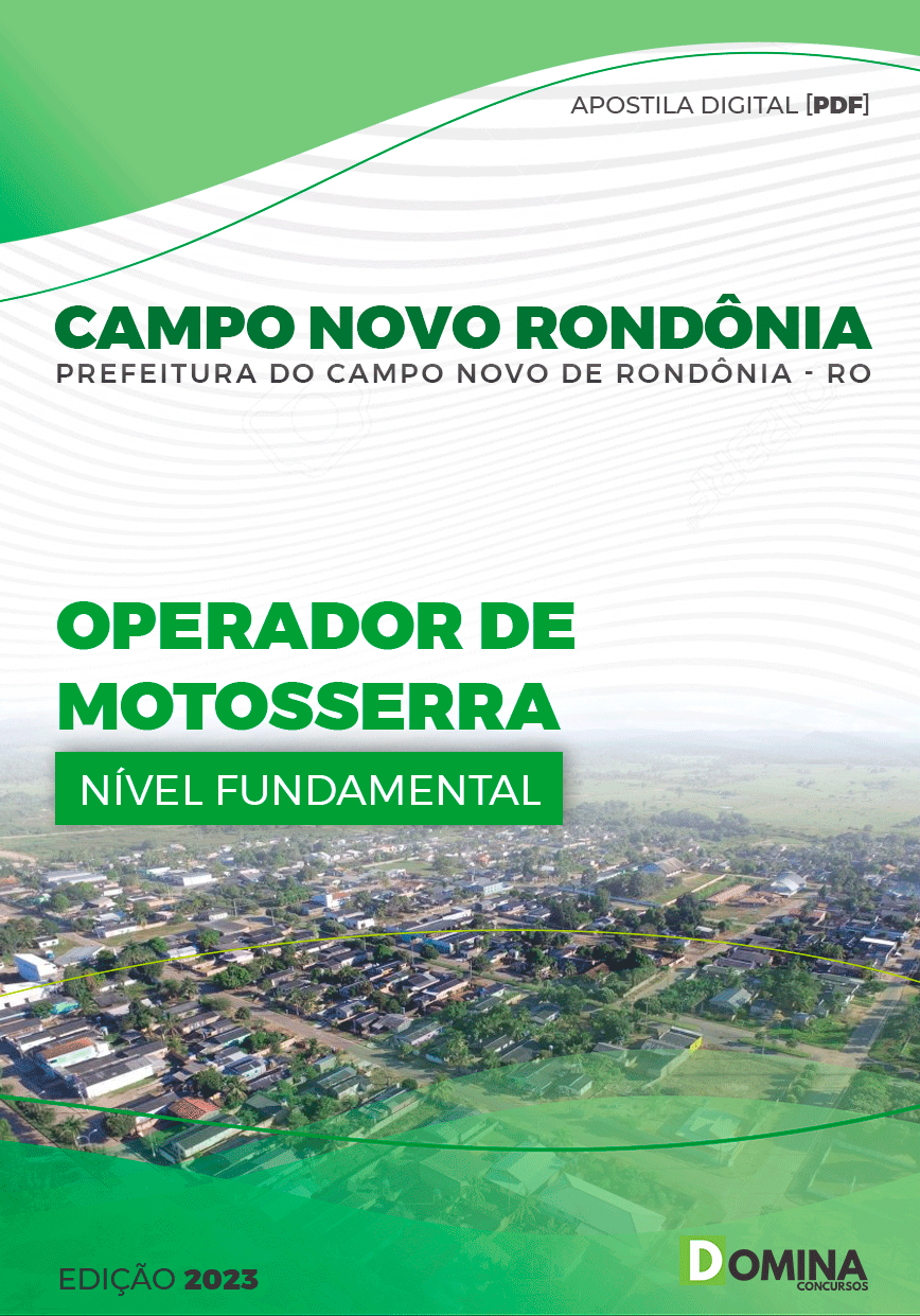 Apostila Pref Campo Novo Rondônia RO 2023 Operador Motoserra