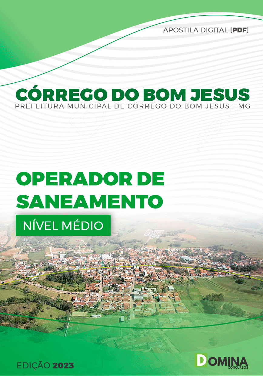 Apostila Pref Córrego Bom Jesus MG 2023 Operador Saneamento