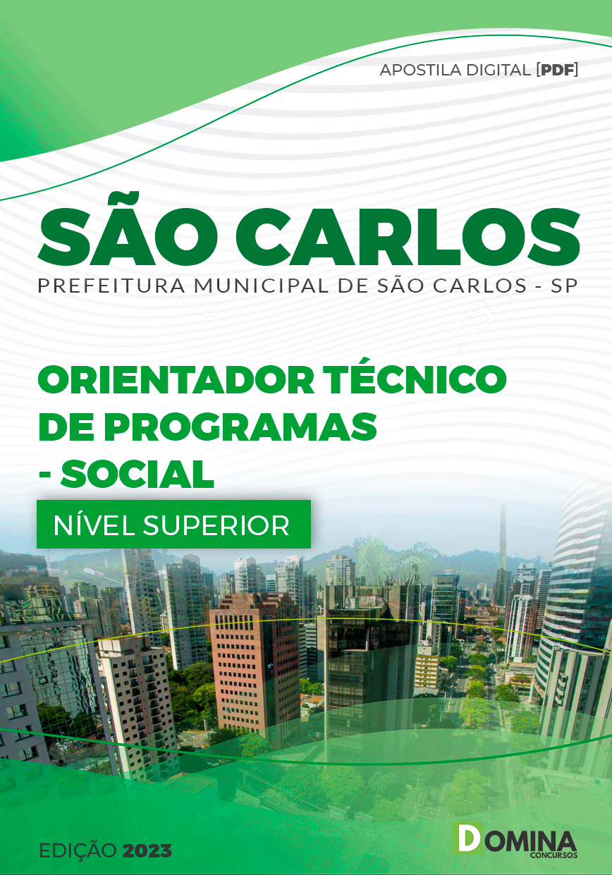 Apostila Pref São Carlos SP 2023 Orientador Técnico Programa