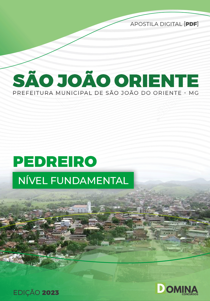 Apostila Digital Pref São João Oriente MG 2023 Pedreiro