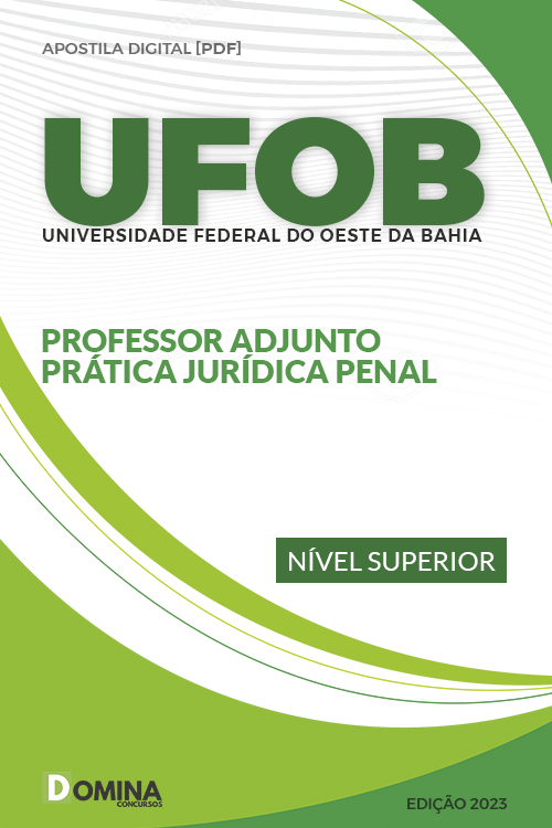 Apostila UFBO 2023 Professor Adjunto Jurídica Penal