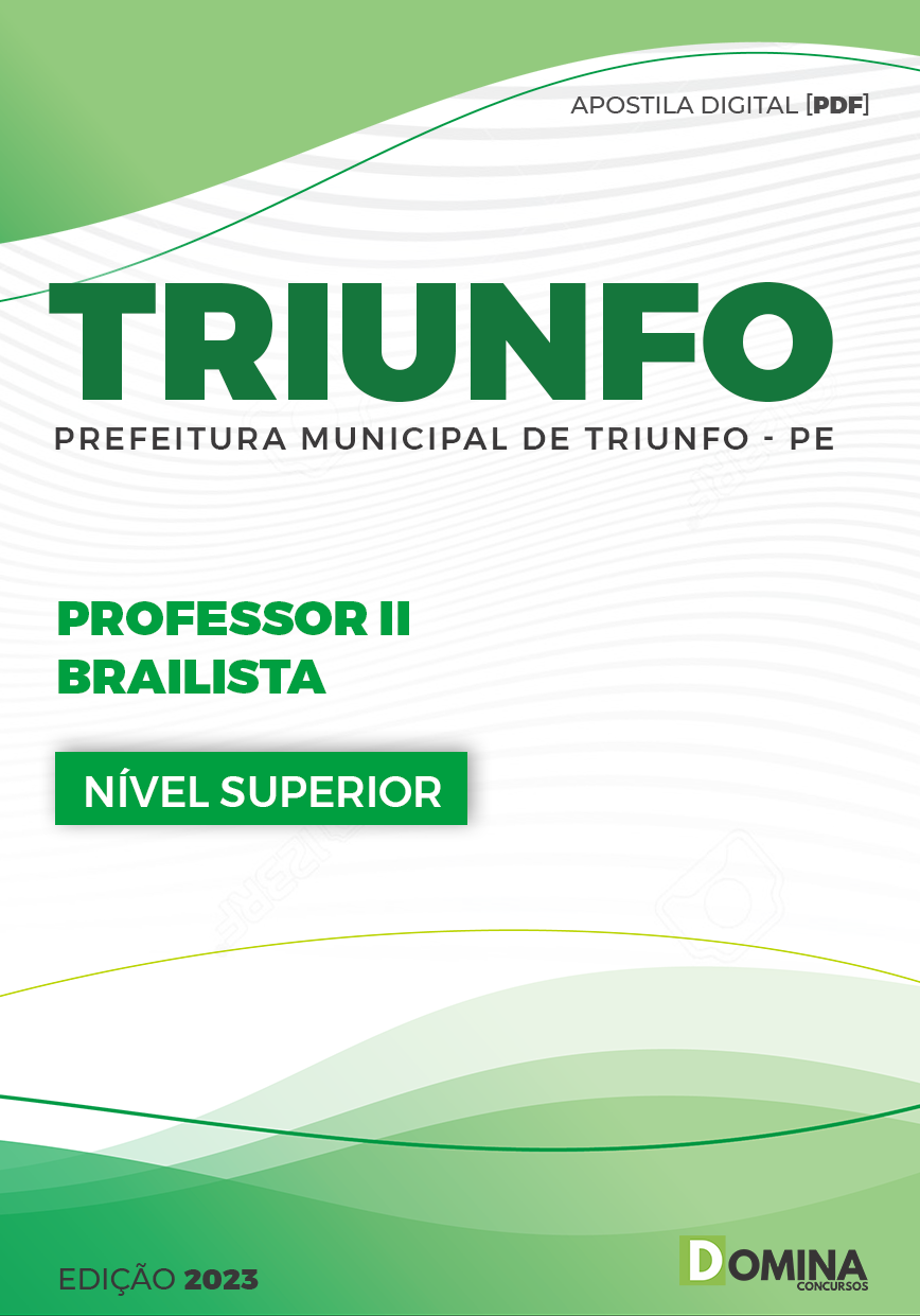 Apostila Concurso Pref Triunfo PE 2023 Professor II Brailista