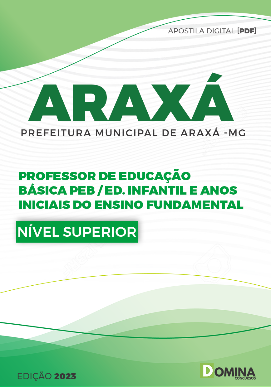 Apostila Pref Araxá MG 2023 Professor PEB Ensino Fundamental