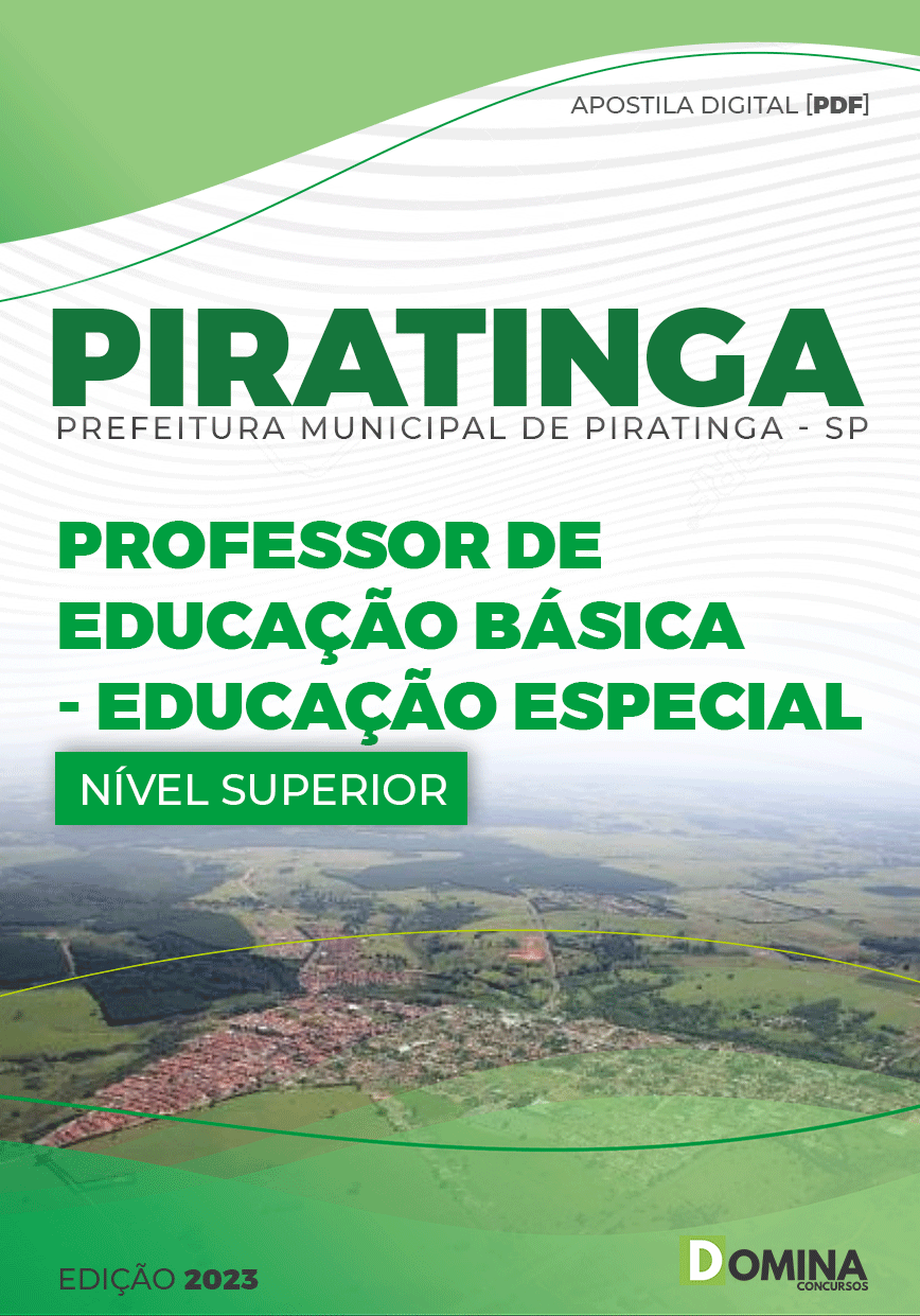 Apostila Pref Piratininga SP 2023 Professor PEB II Educação Especial