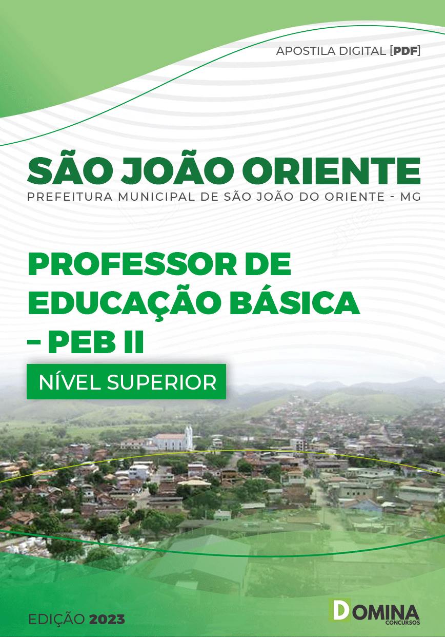 Apostila Pref São João Oriente MG 2023 Professor PEB II