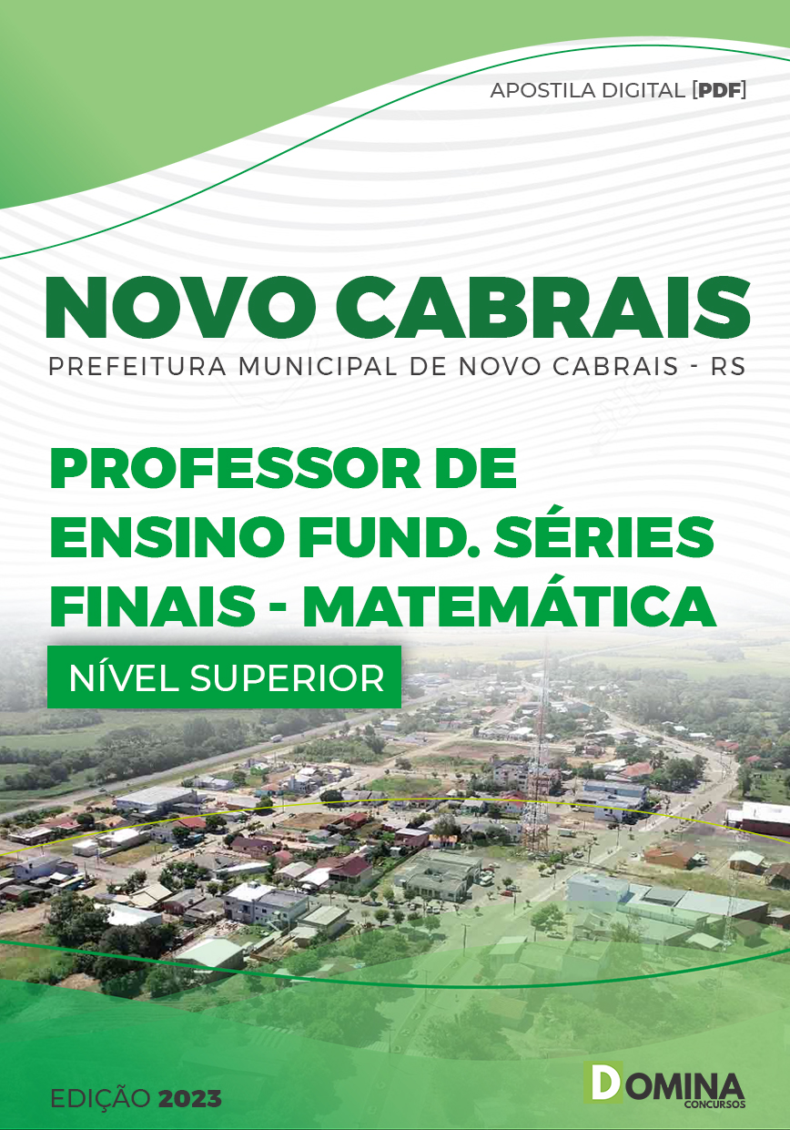 Apostila Digital Pref Novo Cabrais RS 2023 Professor Matemática