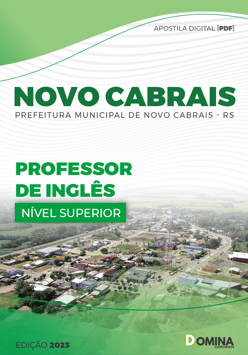 Apostila Digital Pref Novo Cabrais RS 2023 Professor Inglês