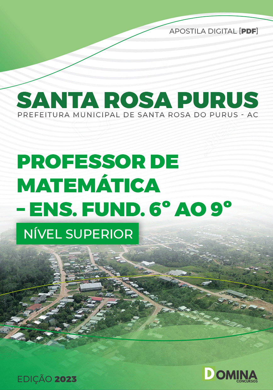 Apostila Pref Santa Rosa Purus AC 2023 Professor Matemática