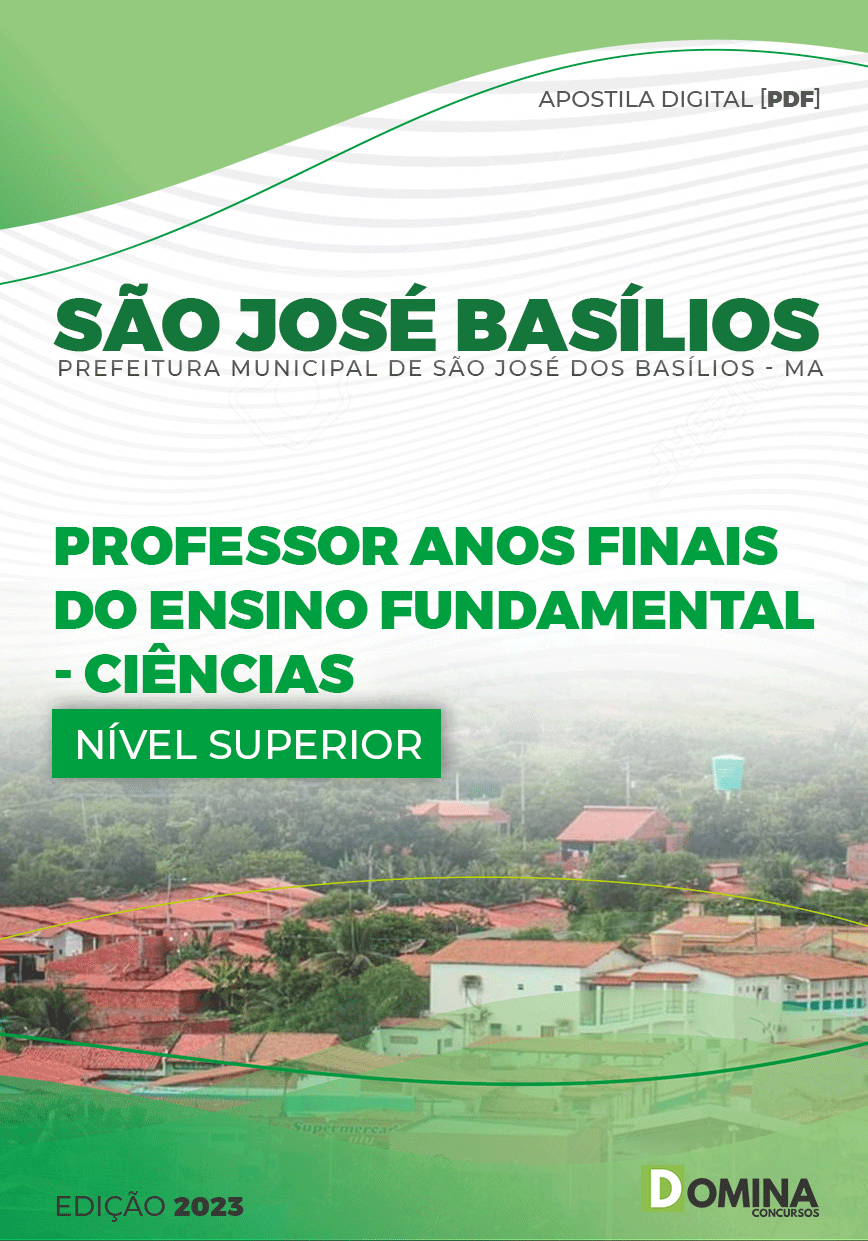 Apostila Pref São José dos Basílios MA 2023 Professor Ciências