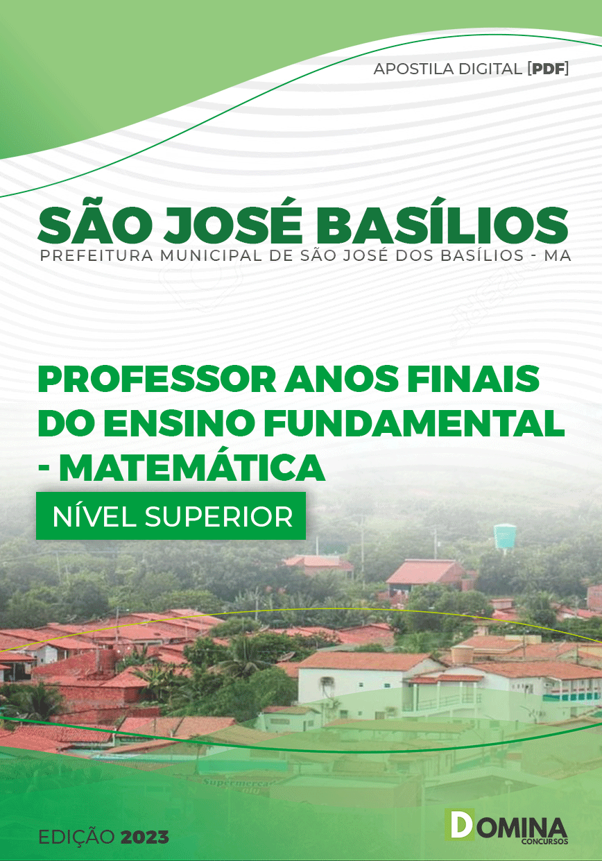 Apostila Pref São José dos Basílios MA 2023 Professor Matemática