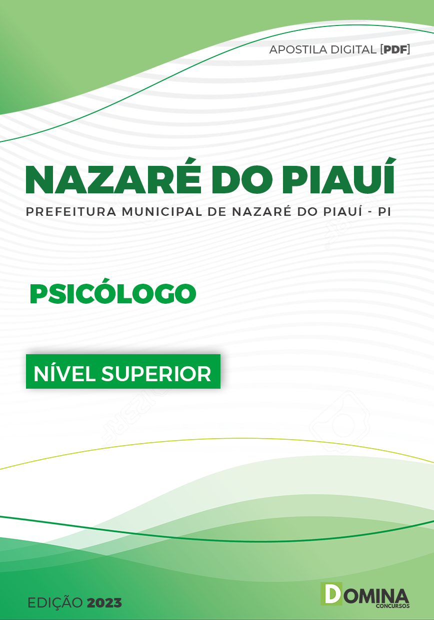 Apostila Digital Pref Nazaré do Piauí PI 2023 Psicólogo
