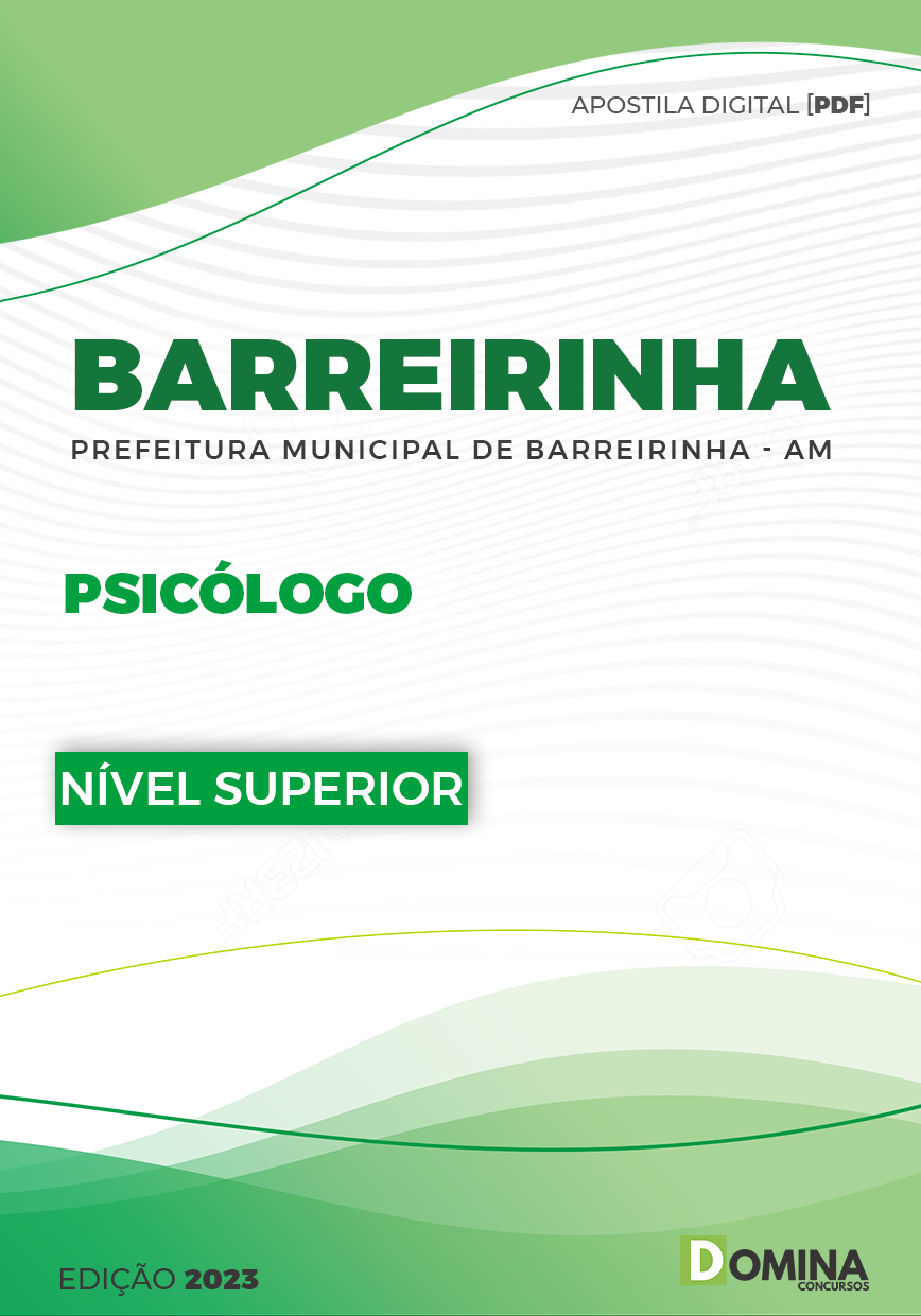 Apostila Digital Pref Barreirinha AM 2023 Psicólogo