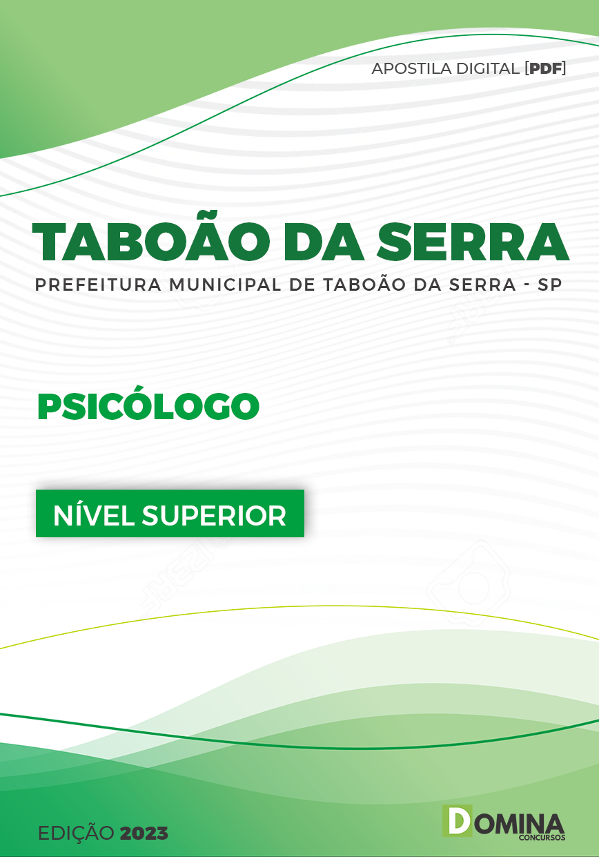 Apostila Digital Pref Taboão da Serra SP 2023 Psicólogo