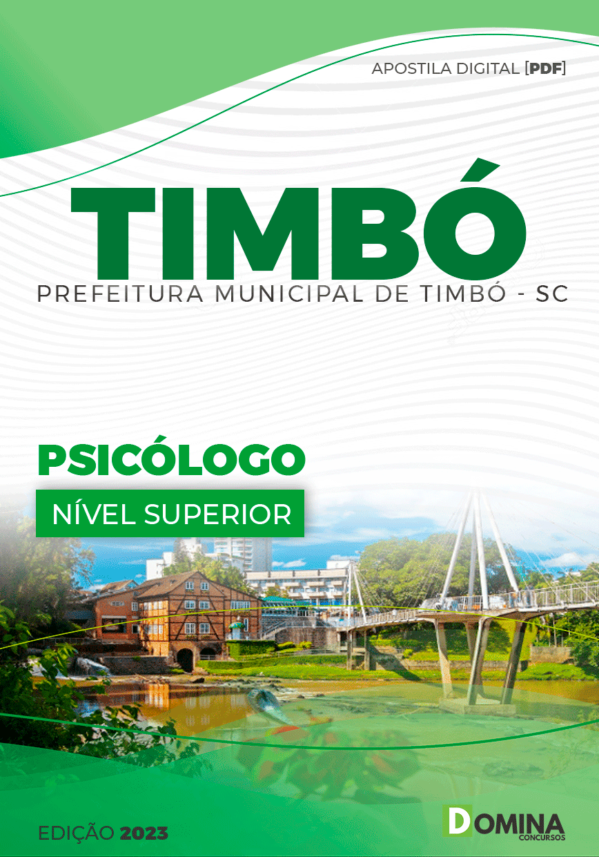 Apostila Digital Concurso Pref Timbó SC 2023 Psicólogo
