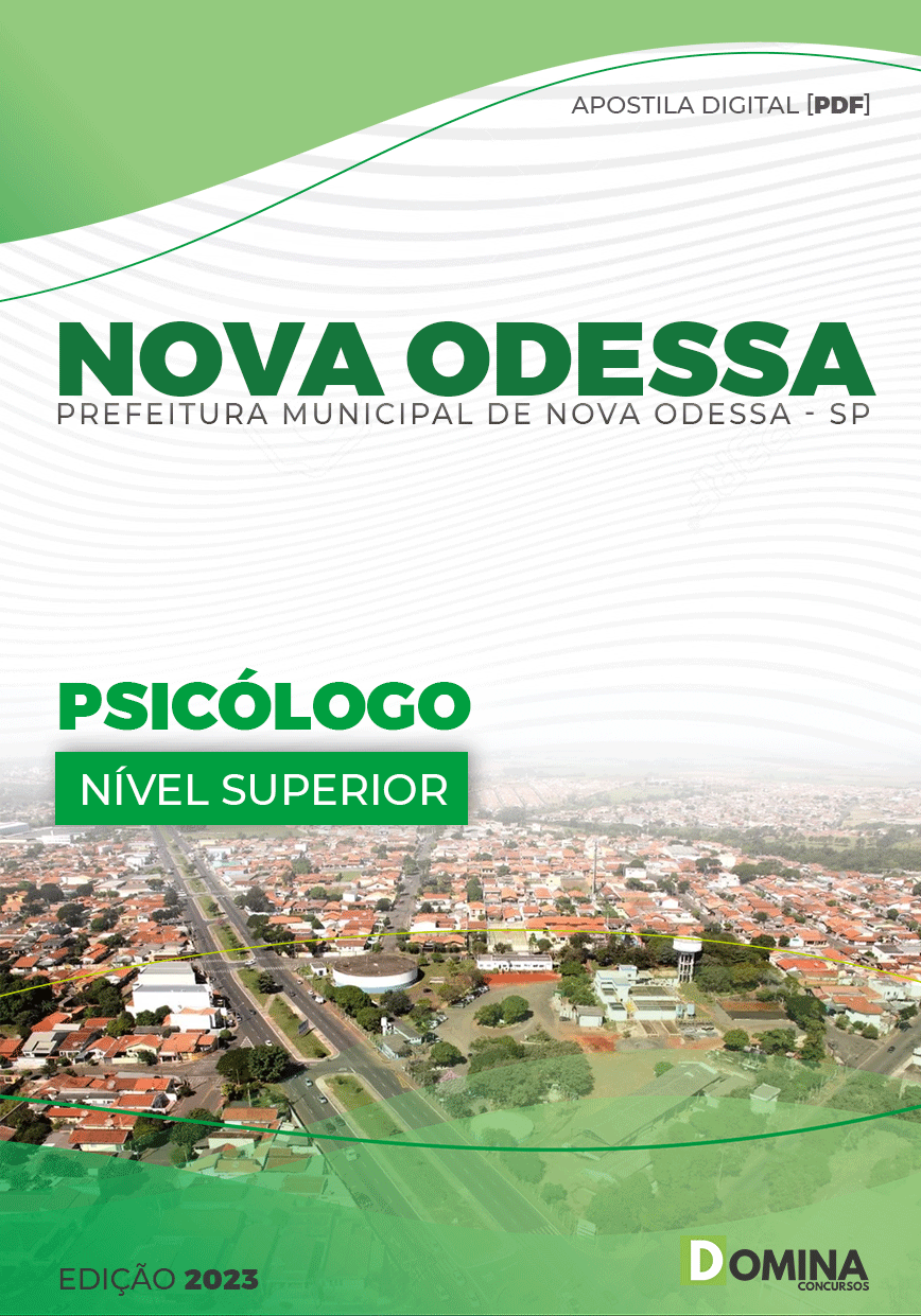 Apostila Digital Pref Nova Odessa SP 2023 Psicólogo
