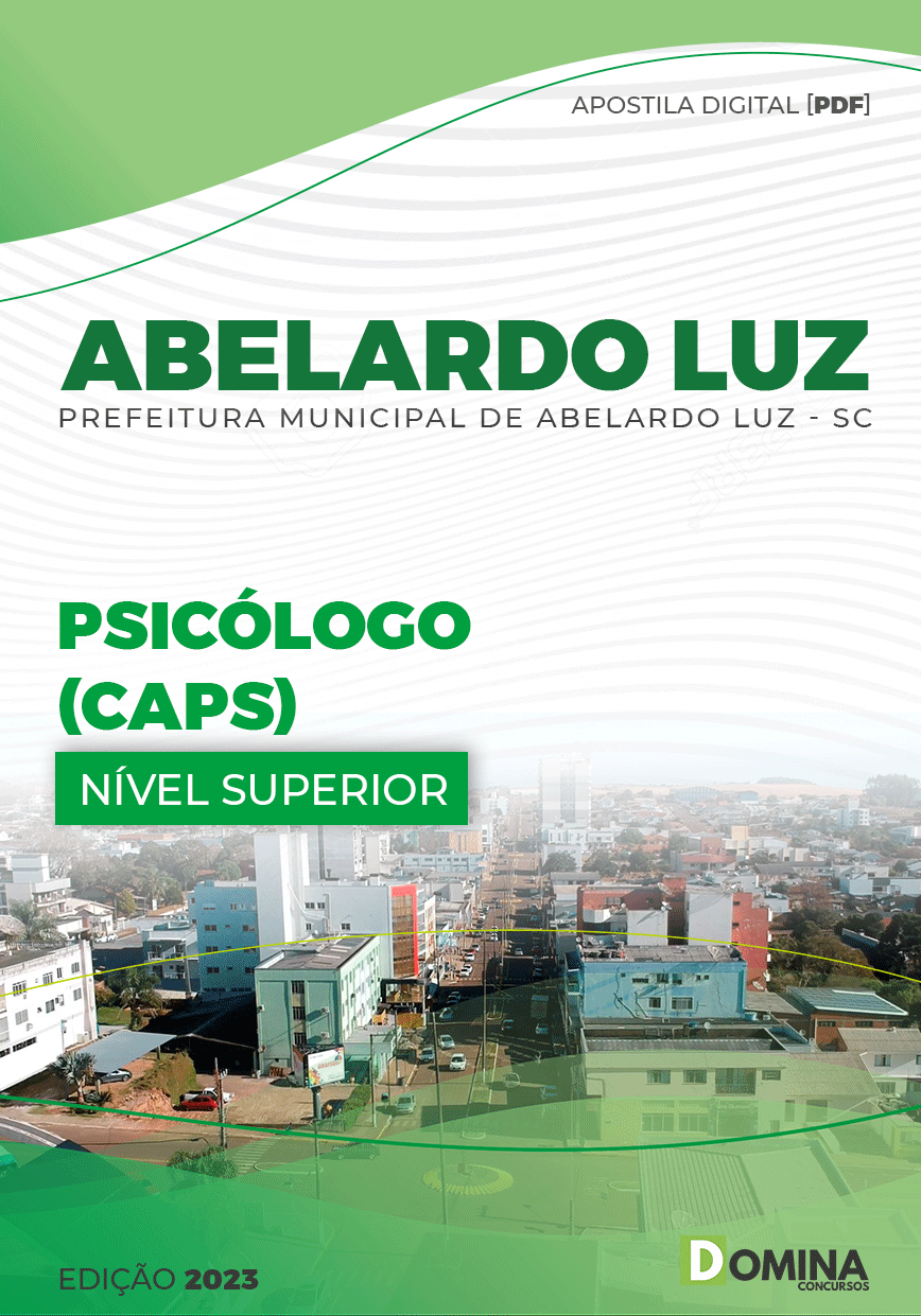 Apostila Digital Pref Abelardo Luz SC 2023 Psicólogo CAPS
