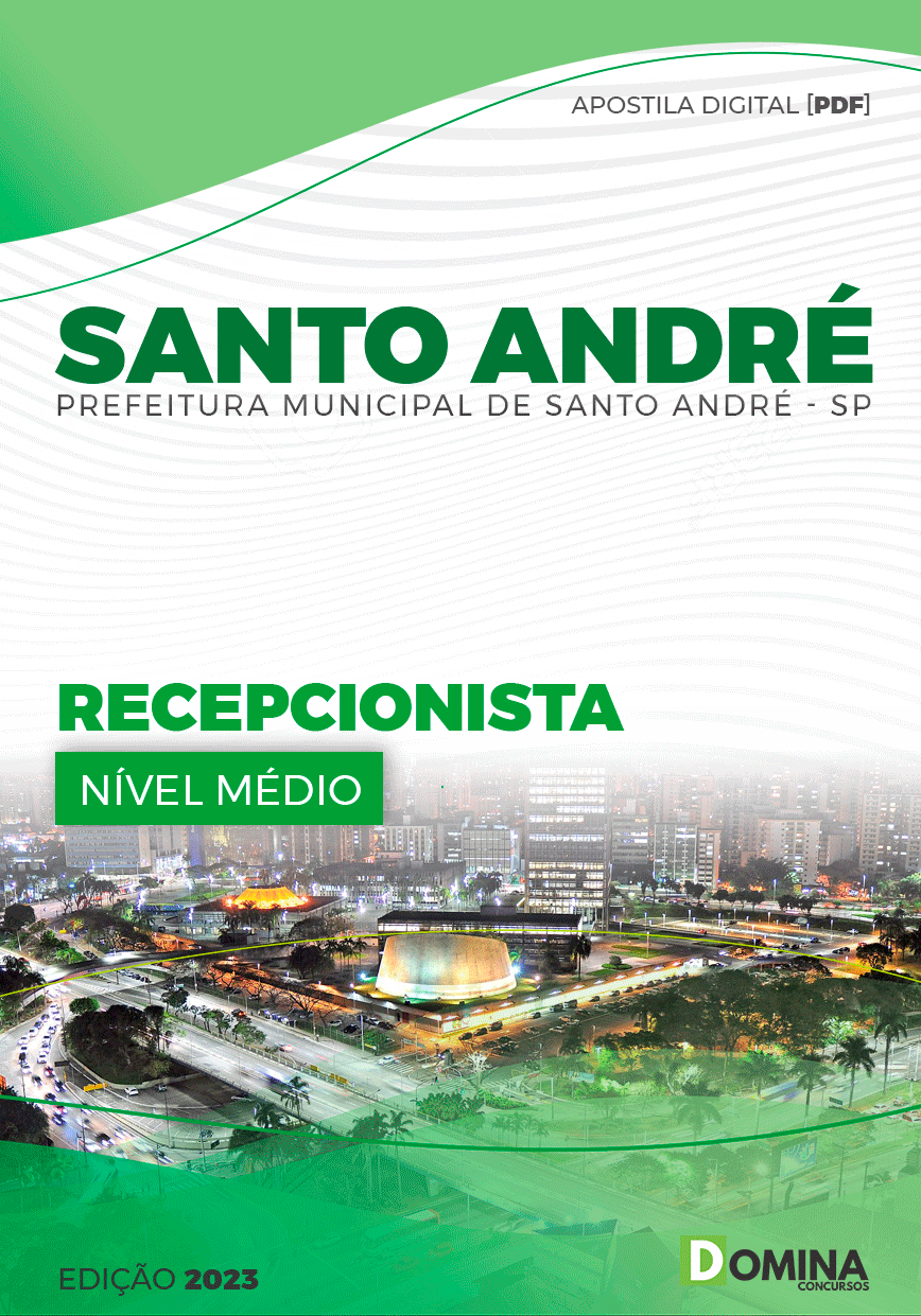 Apostila Digital Pref Santo André SP 2023 Recepcionista