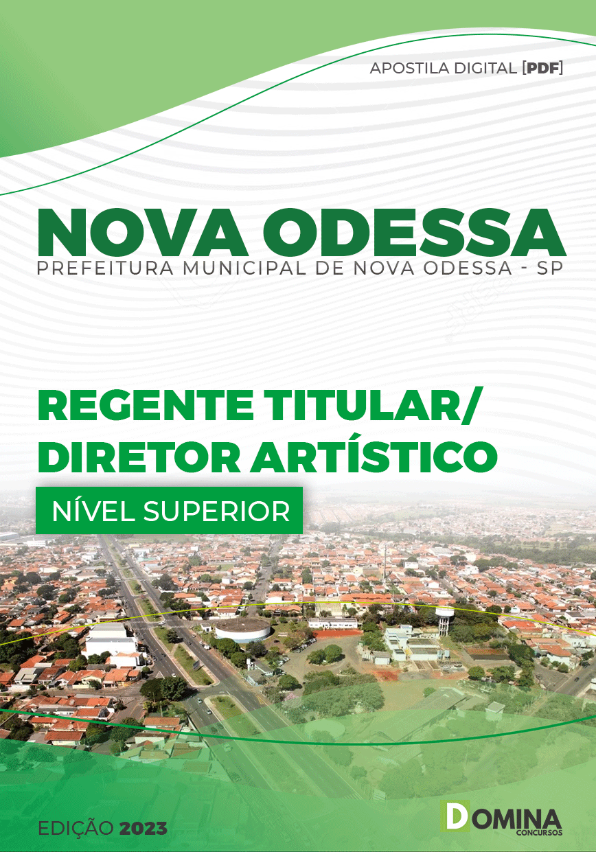 Apostila Pref Nova Odessa SP 2023 Regente Titular Diretor Artístico