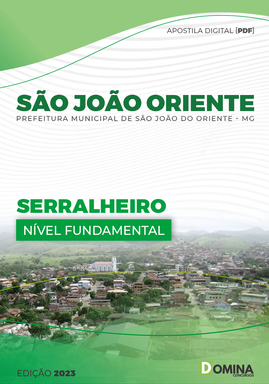 Apostila Pref São João Oriente MG 2023 Serralheiro