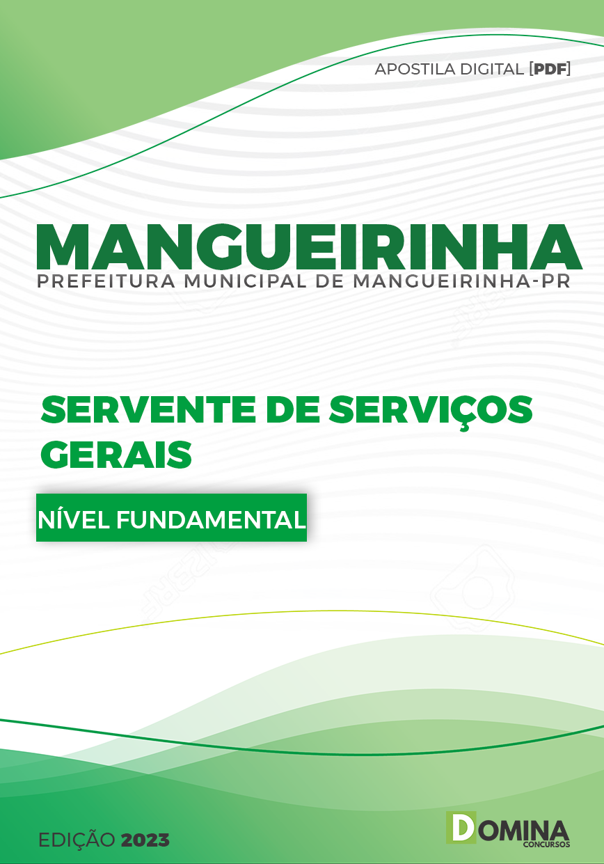 Apostila Pref Mangueirinha PR 2023 Servente Serviços Gerais