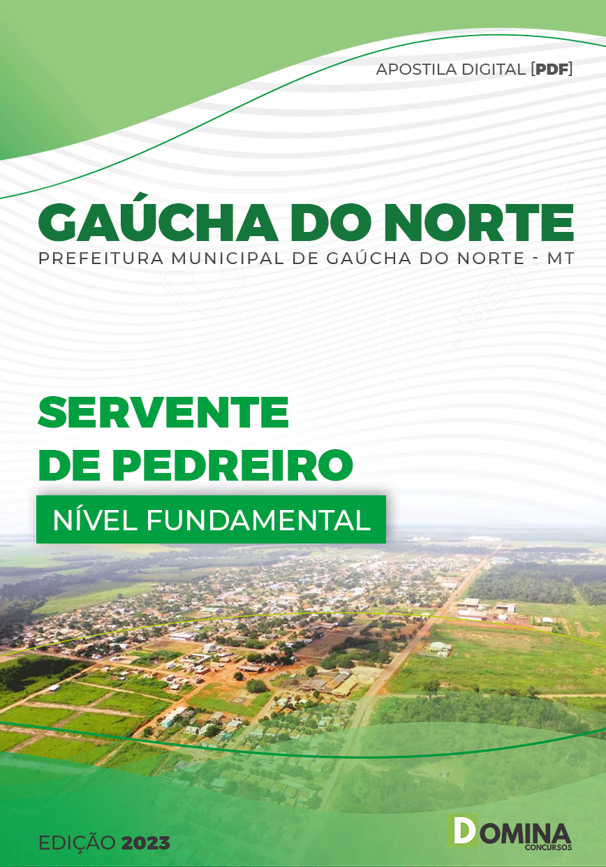 Apostila Pref Gaúcha do Norte MT 2023 Servente Pedreiro