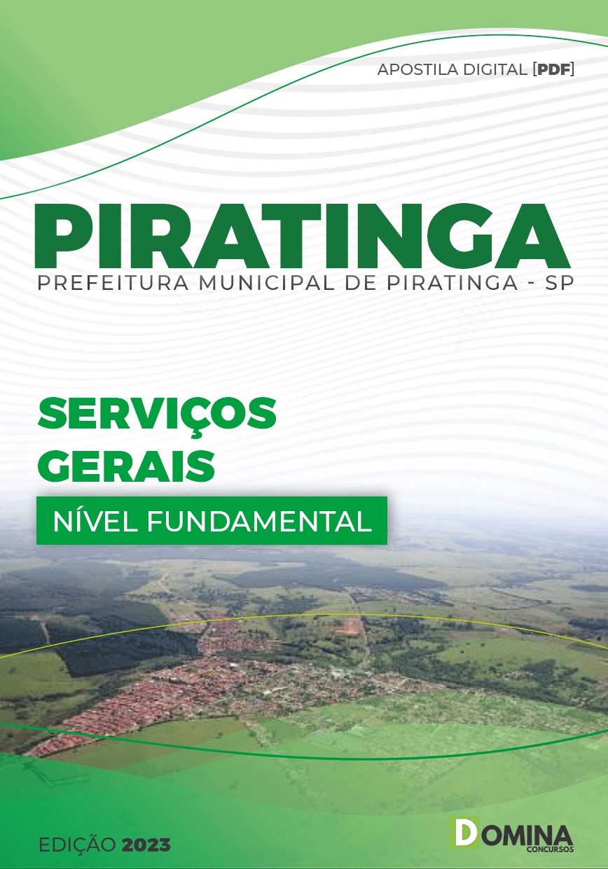 Apostila Concurso Pref Piratininga SP 2023 Serviços Gerais