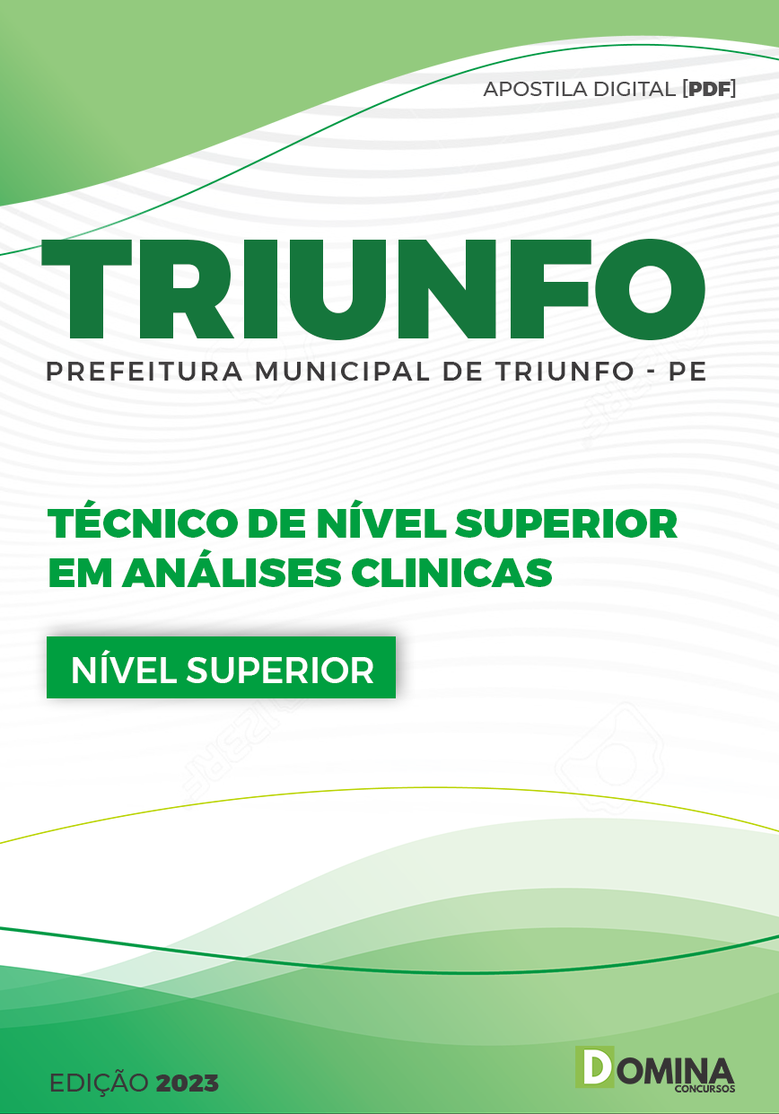 Apostila Pref Triunfo PE 2023 Técnico Superior Analises Clínicas