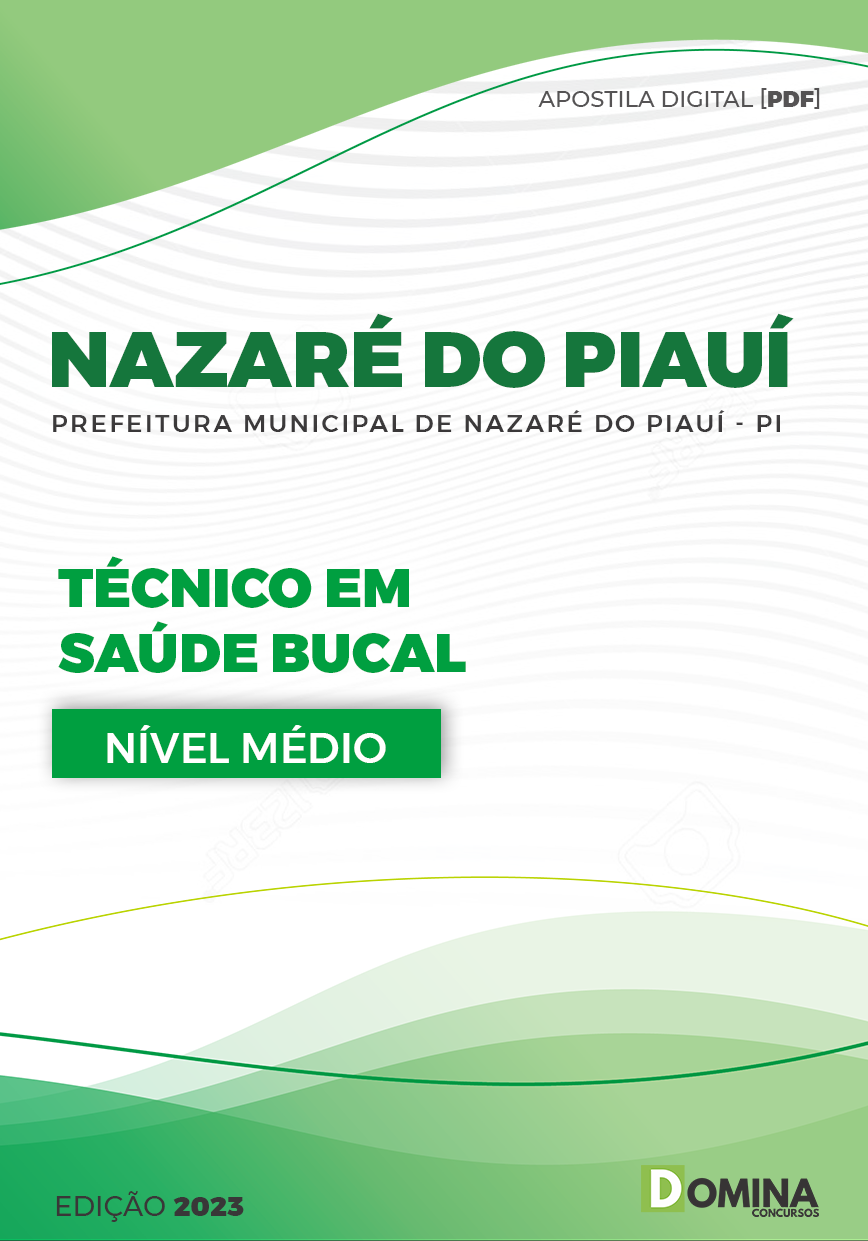 Apostila Pref Nazaré do Piauí PI 2023 Técnico Saúde Bucal