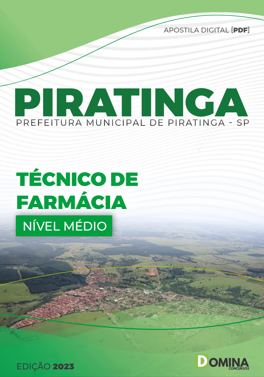 Apostila Pref Piratininga SP 2023 Técnico Farmácia