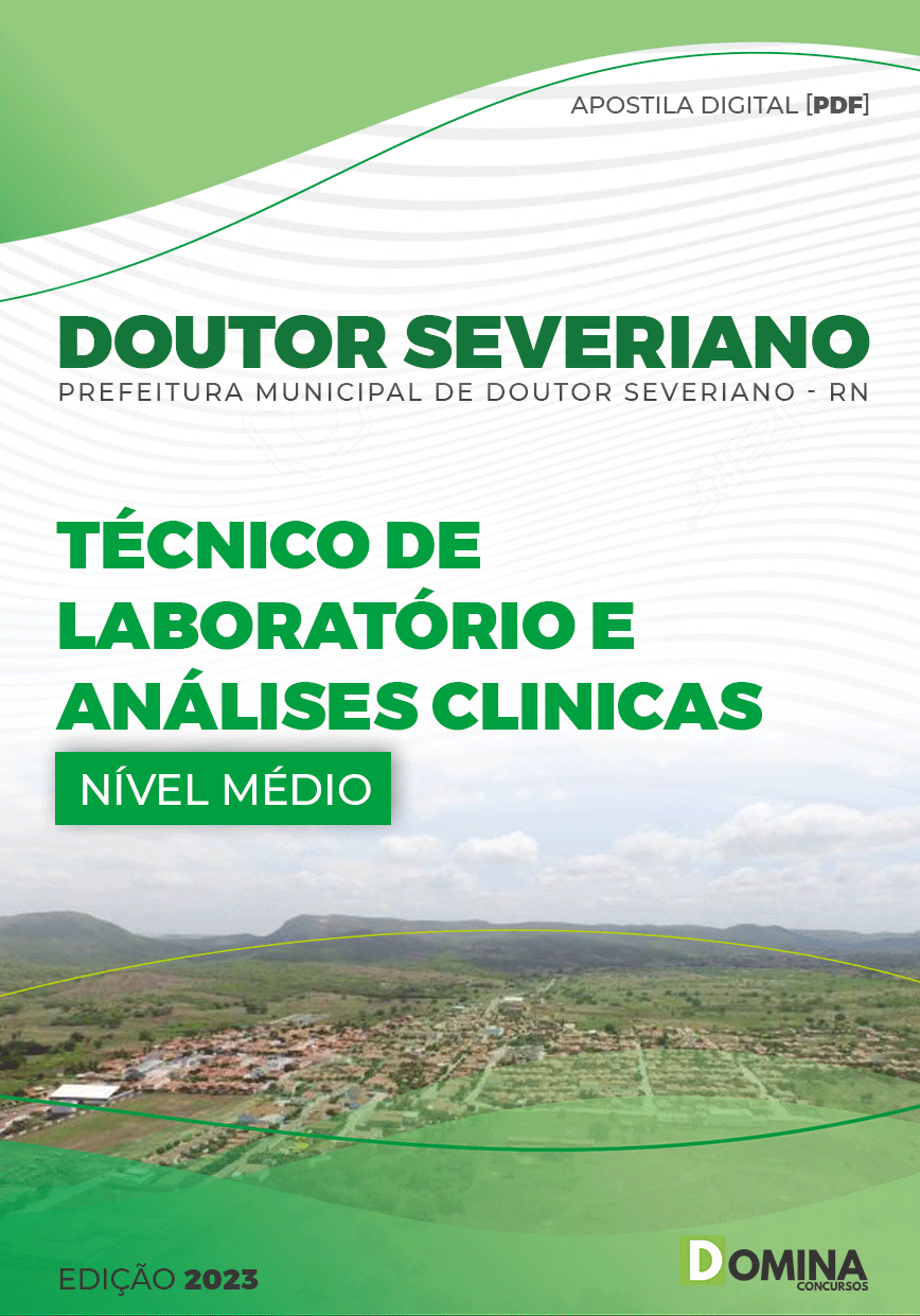 Apostila Pref Doutor Severiano RN 2023 Téc Laboratório Analise Clínica