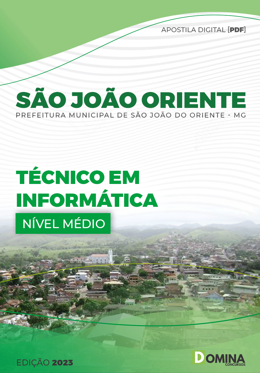 Apostila Pref São João Oriente MG 2023 Técnico Informática