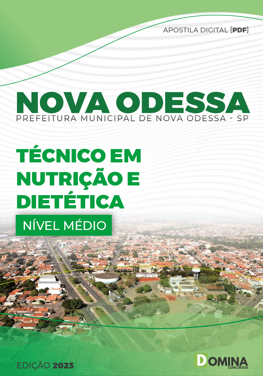 Apostila Pref Nova Odessa SP 2023 Técnico Nutrição Dietética