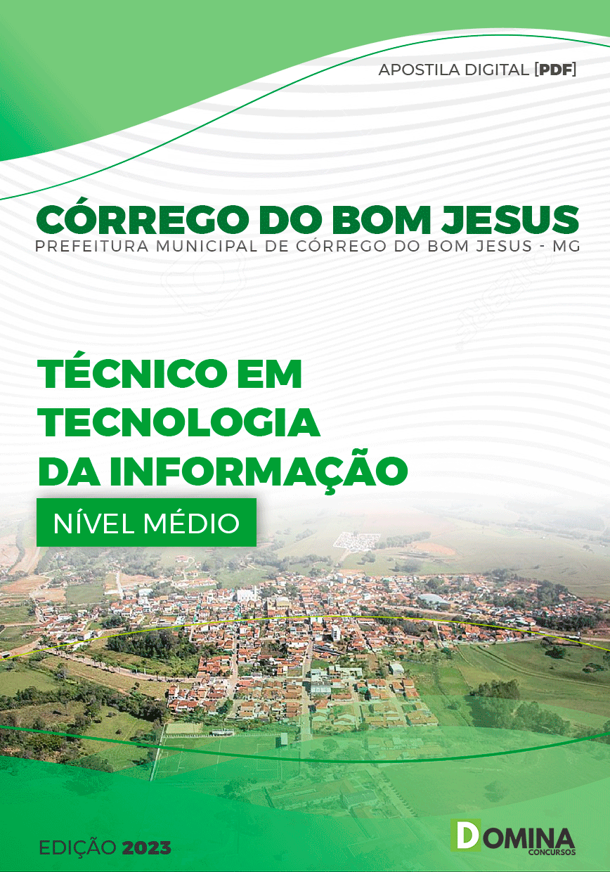 Apostila Pref Córrego Bom Jesus MG 2023 Técnico Tecnologia Informação