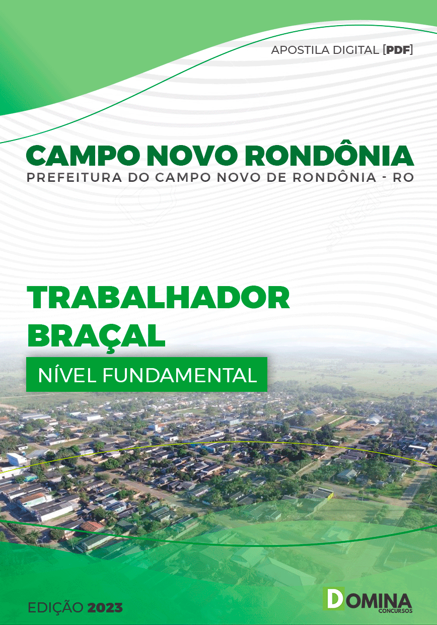 Apostila Pref Campo Novo Rondônia RO 2023 Trabalhador Braçal