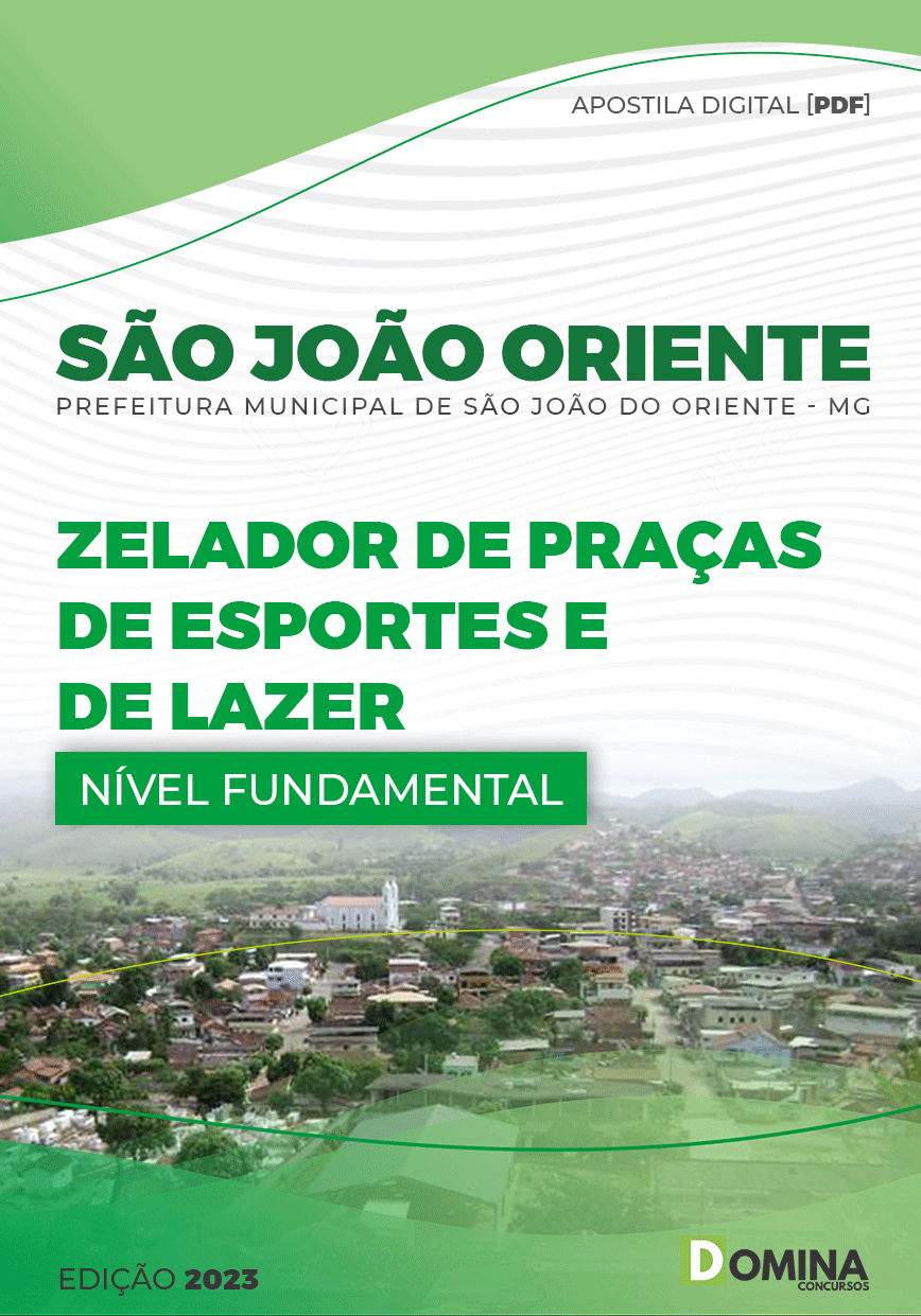 Apostila Pref São João Oriente MG 2023 Zelador Praças