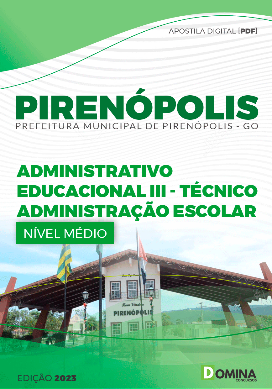 Apostila Pref Pirenópolis GO 2023 Técnico Administração Escolar