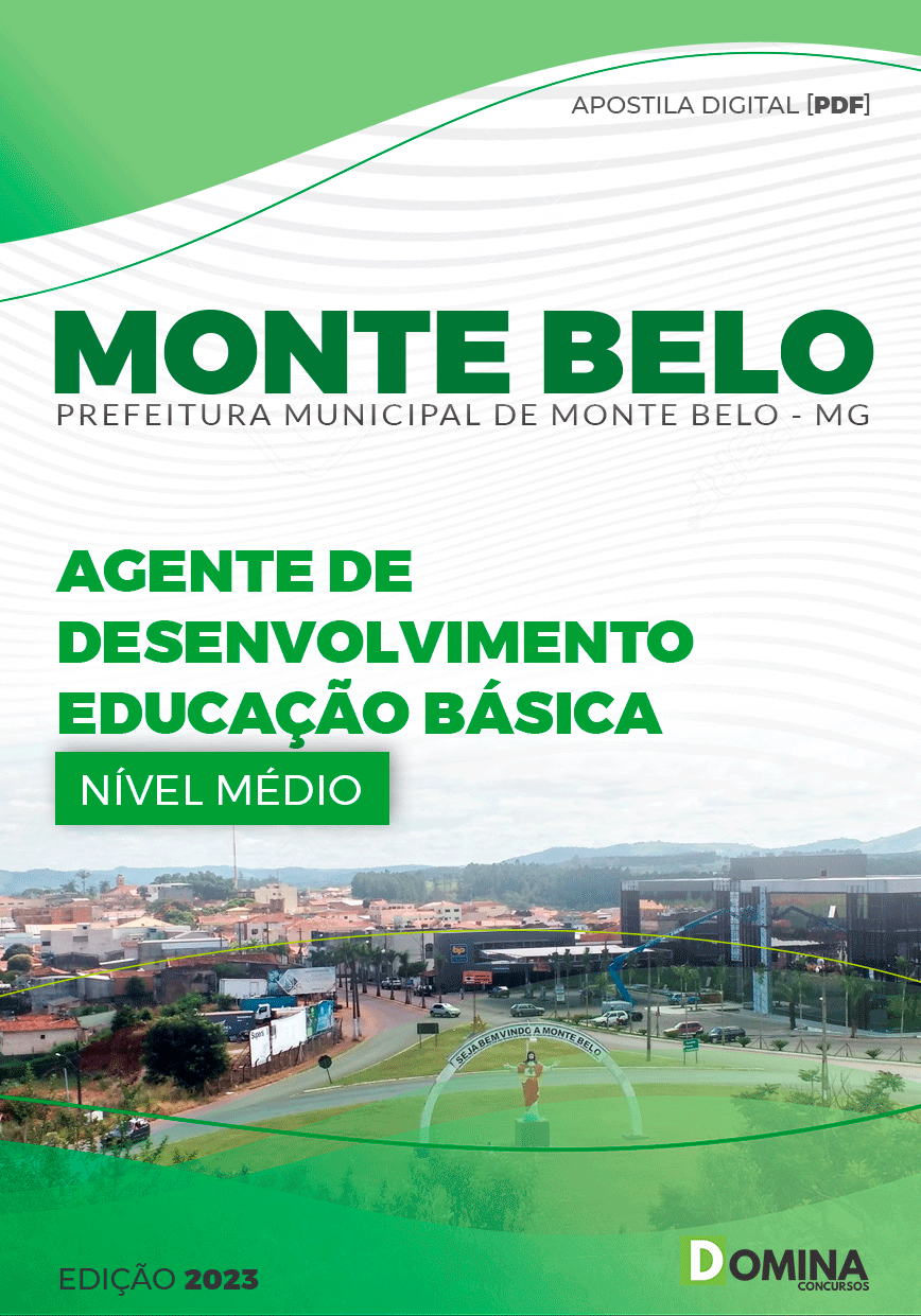 Apostila Pref Monte Belo MG 2023 Agente Desenv Educação Básica