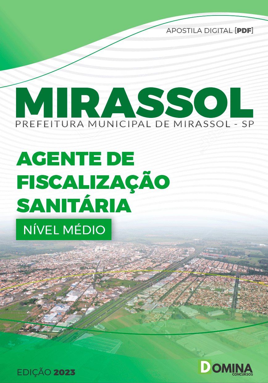 Apostila Pref Mirassol SP 2023 Agente Fiscalização Sanitária