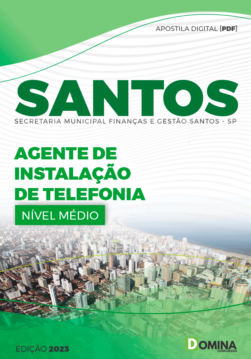 Apostila Pref Santos SP 2023 Agente Instalação Telefonia