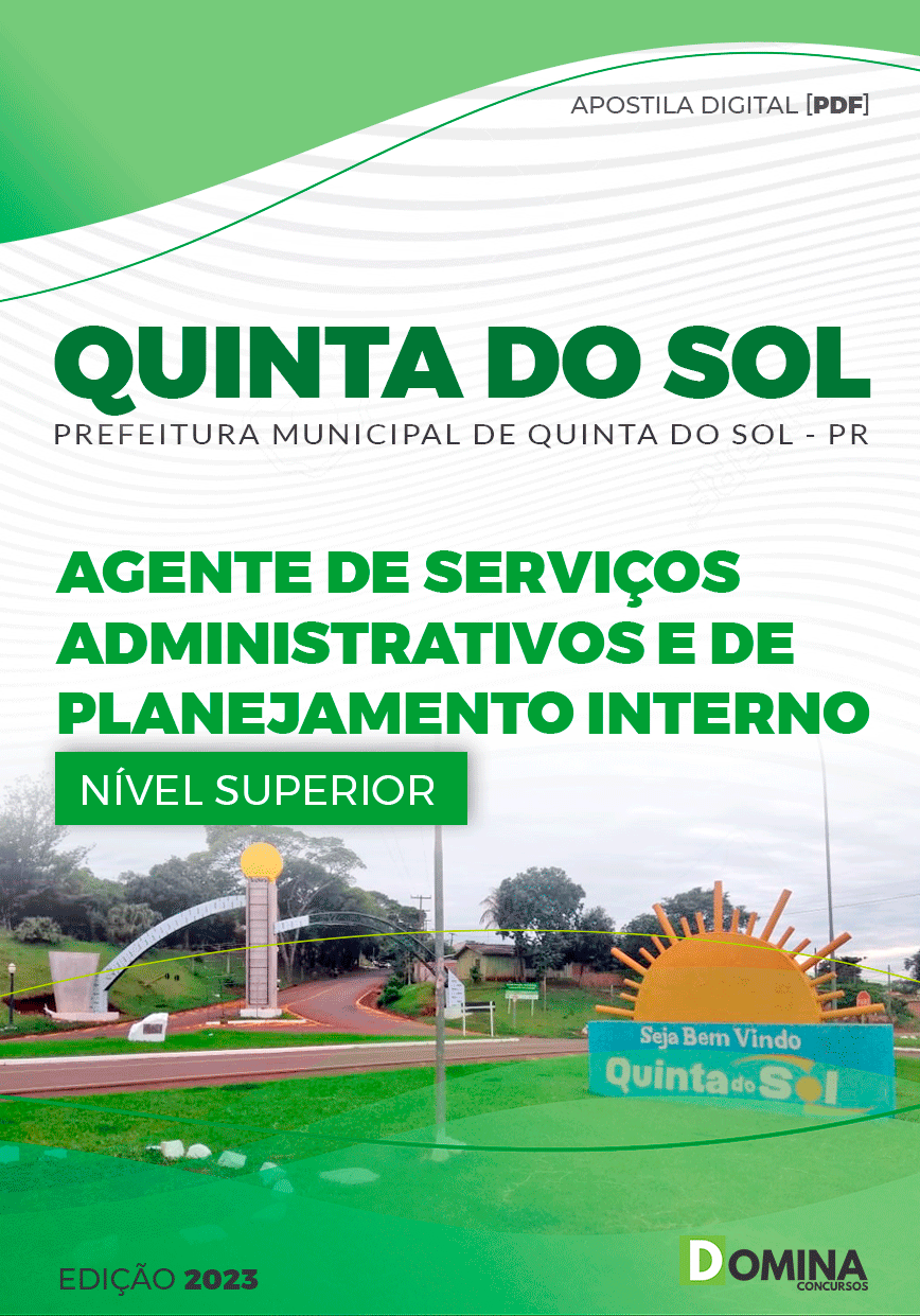 Apostila Pref Quinta do Sol PR 2023 Agente Planejamento Internos