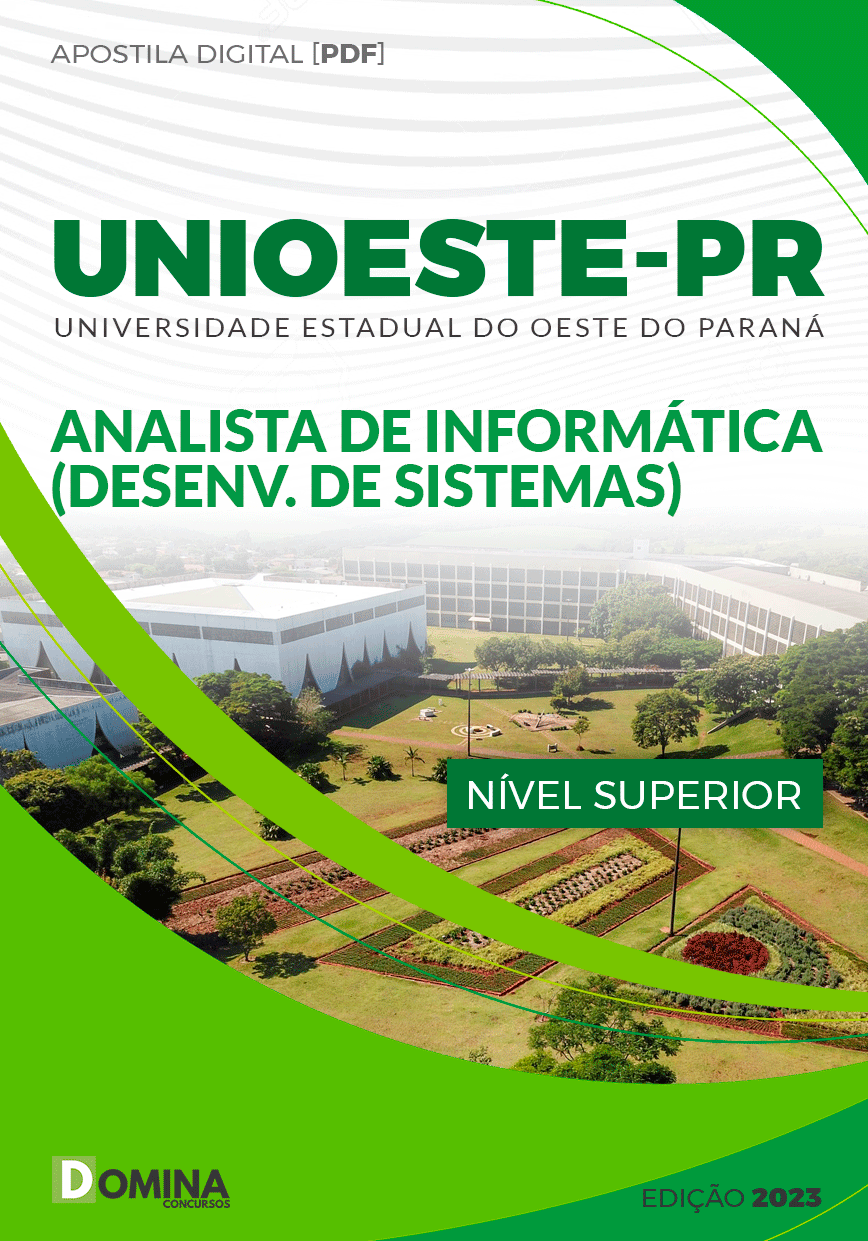 Apostila Unioeste PR 2023 Analista Informática Desenvolvimento Sistema