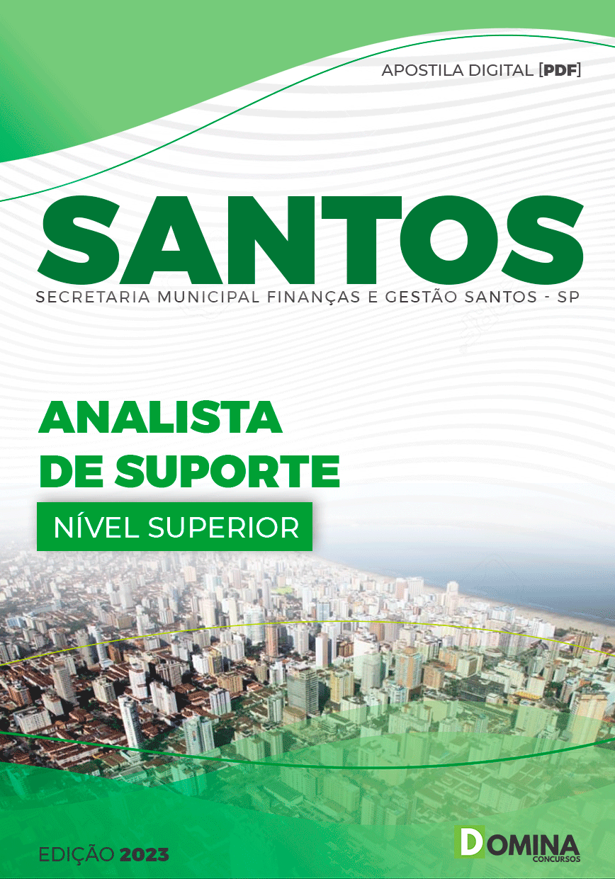 Apostila Concurso Pref Santos SP 2023 Analista Suporte