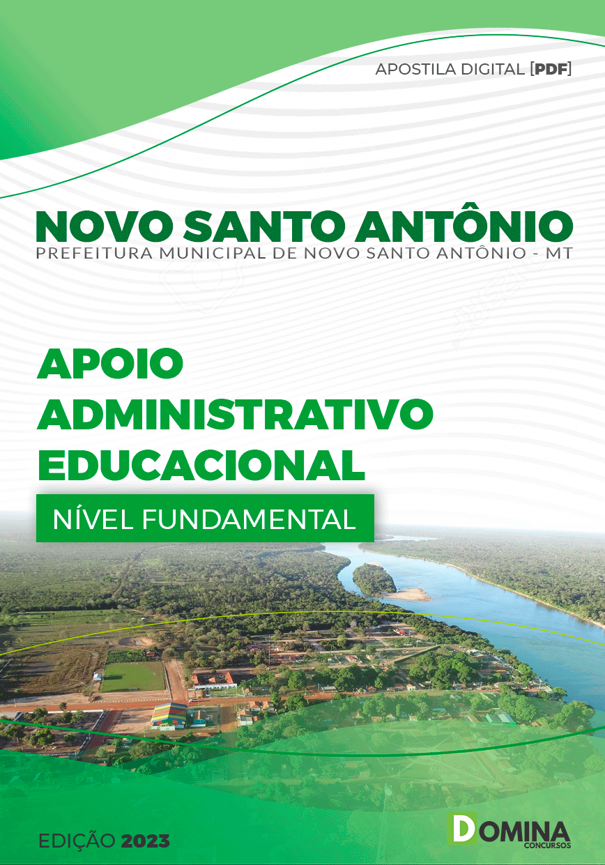 Apostila Pref Santo Antônio MT 2023 Apoio Administrativo Educacional