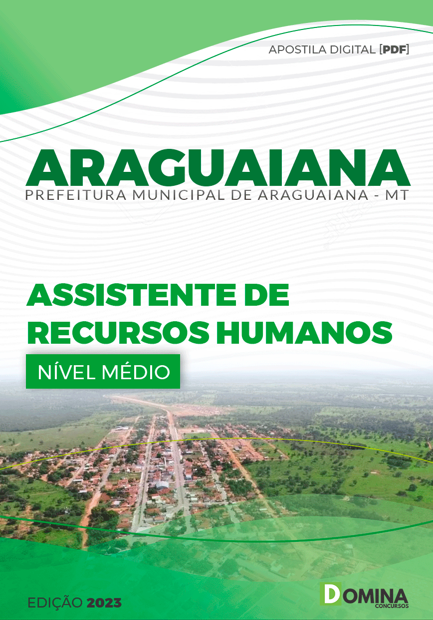 Apostila Pref Araguaiana MT 2023 Assistente Recursos Humanos