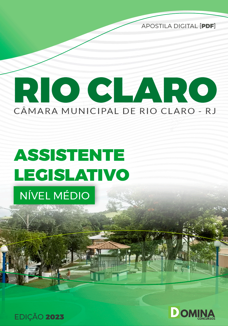 Apostila Cãmara Rio Claro RJ 2023 Assistente Legislativo