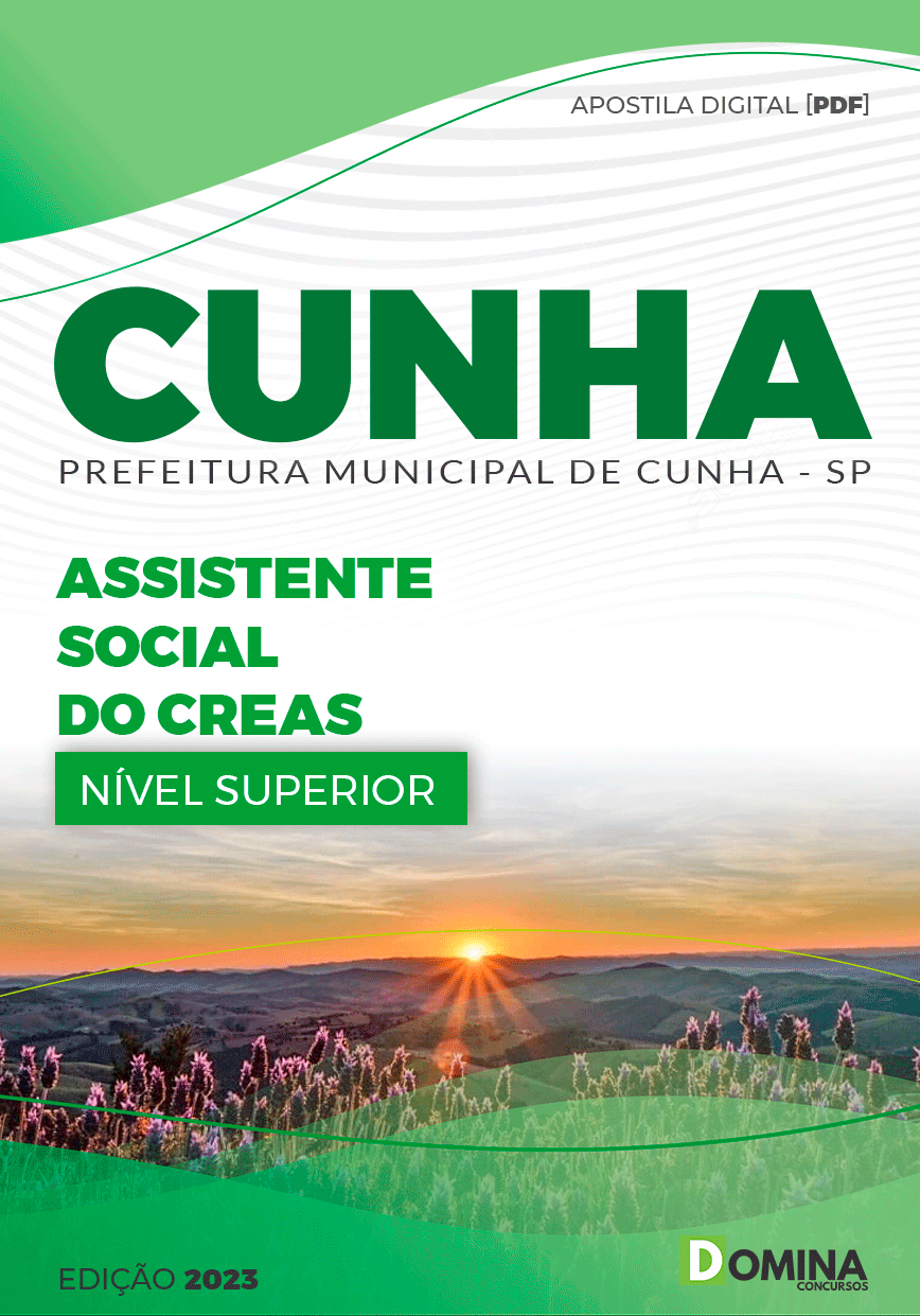 Apostila Concurso Pref Cunha SP 2023 Assistente Social CREAS